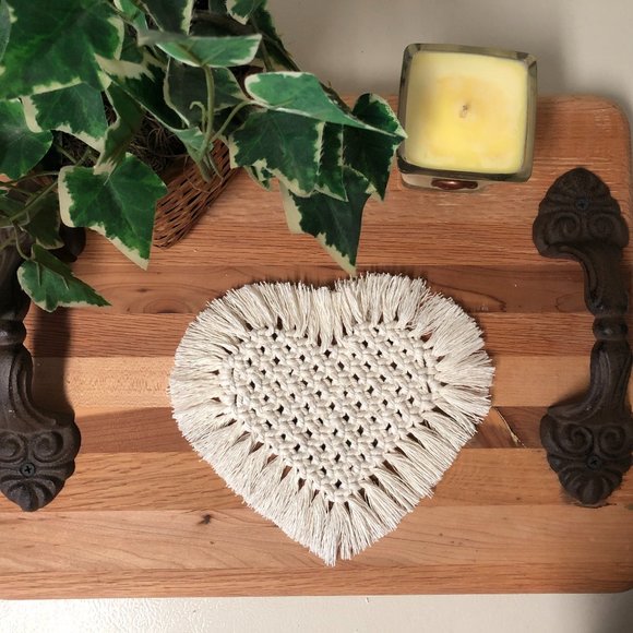 Hand Crafted Other - Handmade Boho 100% Cotton Macramé coasters - OFF WHITE.